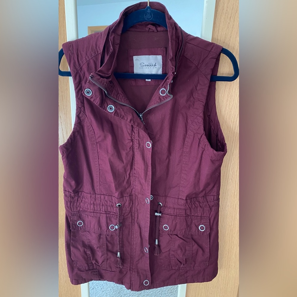 Burgundy vest